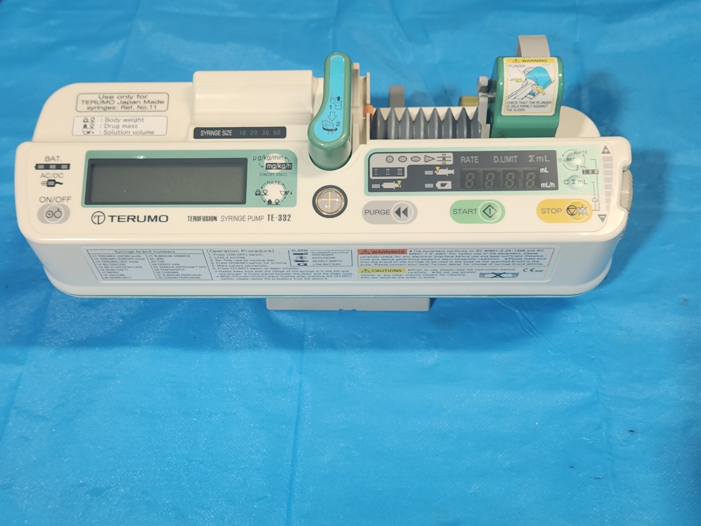 Terumo syringe pump TE 332