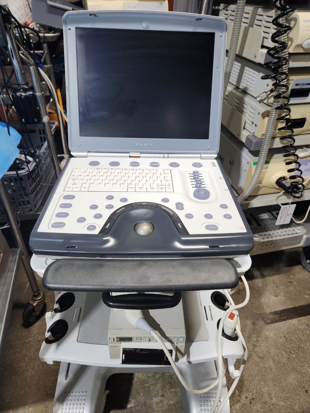GE Vivid i Portable Ultrasound With 2 Probes