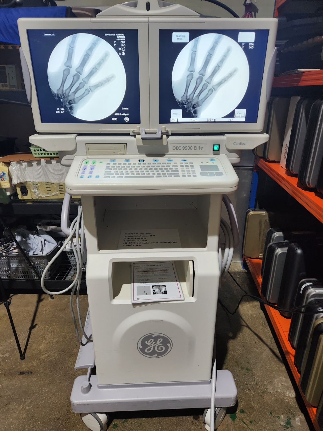 GE OEC 9900 Elite 9" Vascular MTS Super C Cadiac Vascular C-Arm