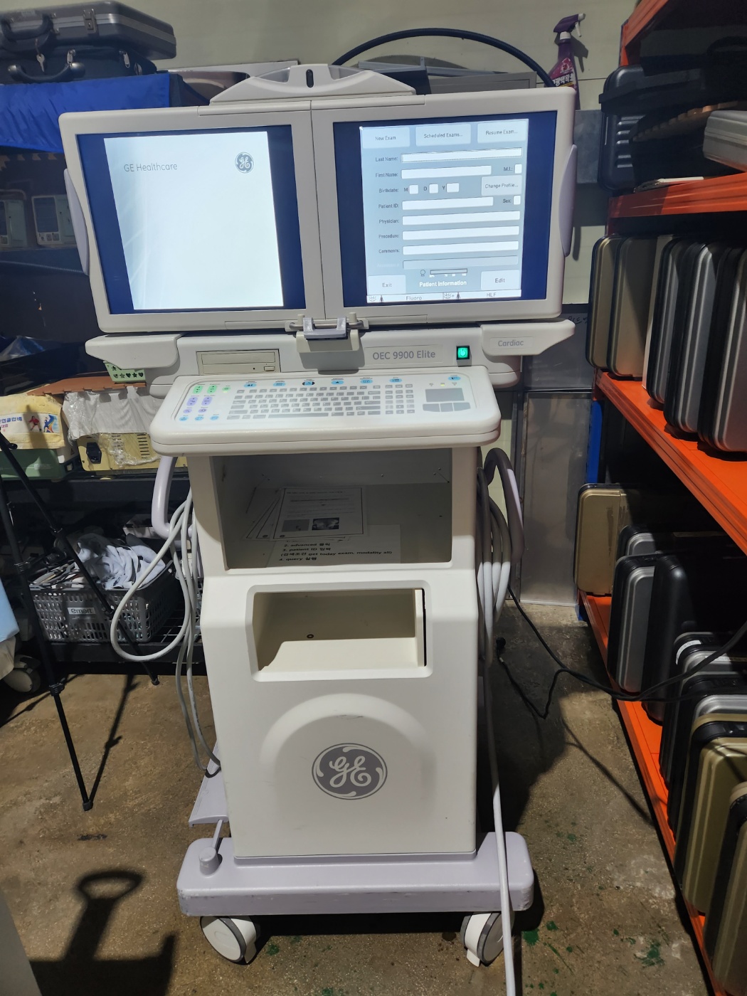 GE OEC 9900 Elite 9" Vascular MTS Super C Cadiac Vascular C-Arm