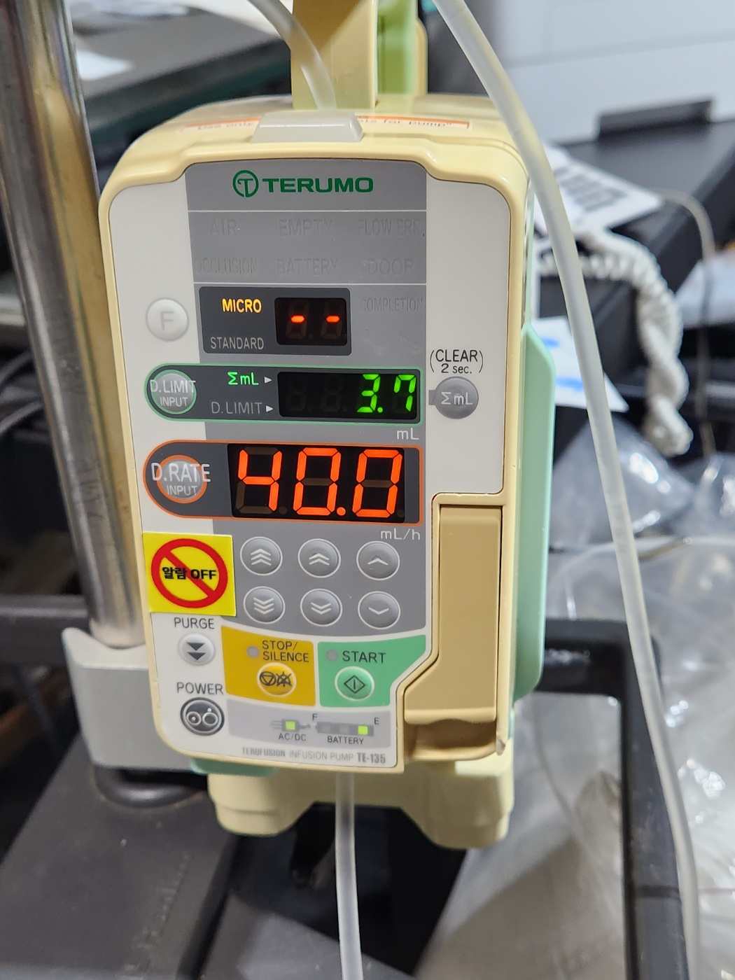 terumo infusion pump te-135