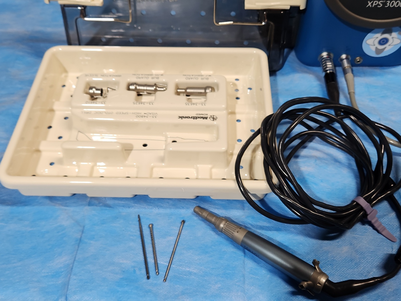 Medtronic Visao otolaryngology High-Speed XPS 3000 Drill Set