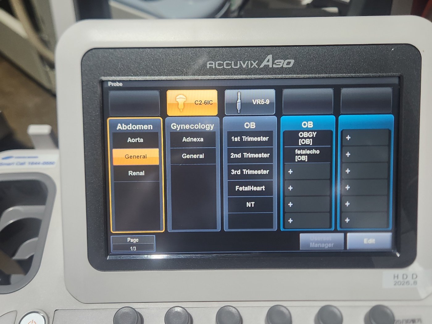 Samsung  Accuvix A30 ultrasound machine